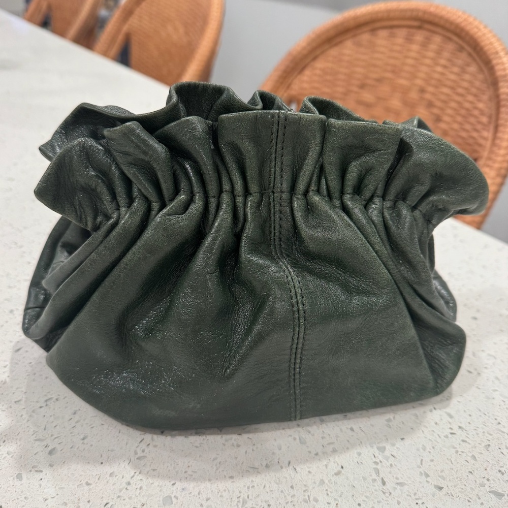 Loeffler Randall Willa Mini Cinch Clutch | Forest Green